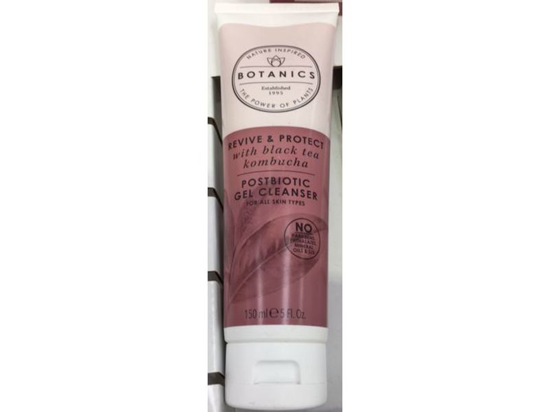 Botanics Revive & Protect Postbiotic Gel Cleanser, Black Tea Kombucha, 5 fl oz/150 ml
