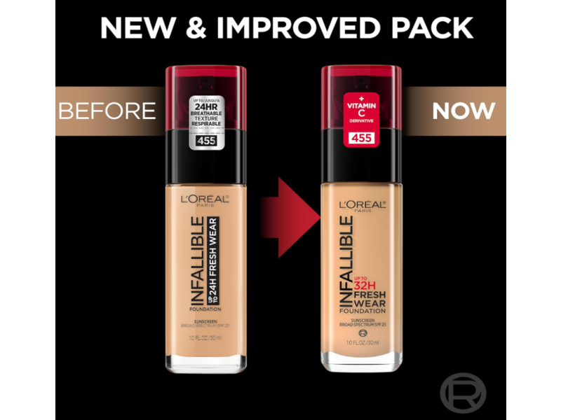 L'oreal Paris Infallible Foundations, SPF 25, Golden Beige, 1 fl oz/30 mL