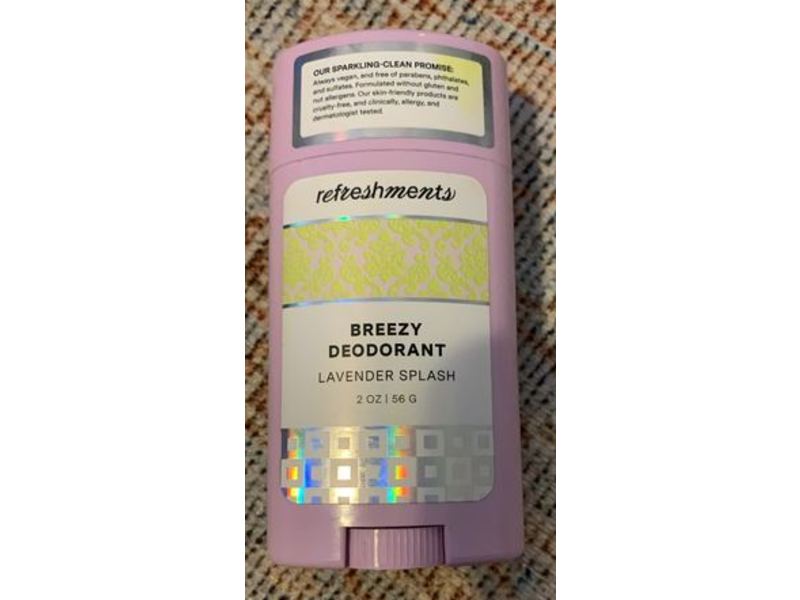 Refreshments Breezy Deodorant, Lavender Splash, 2 oz/56 g