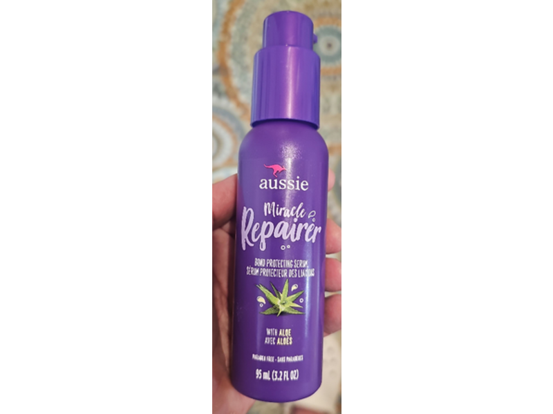 Aussie Miracle Repairer Bond Protecting Serum, Aloe, 3.2 fl oz/95 mL