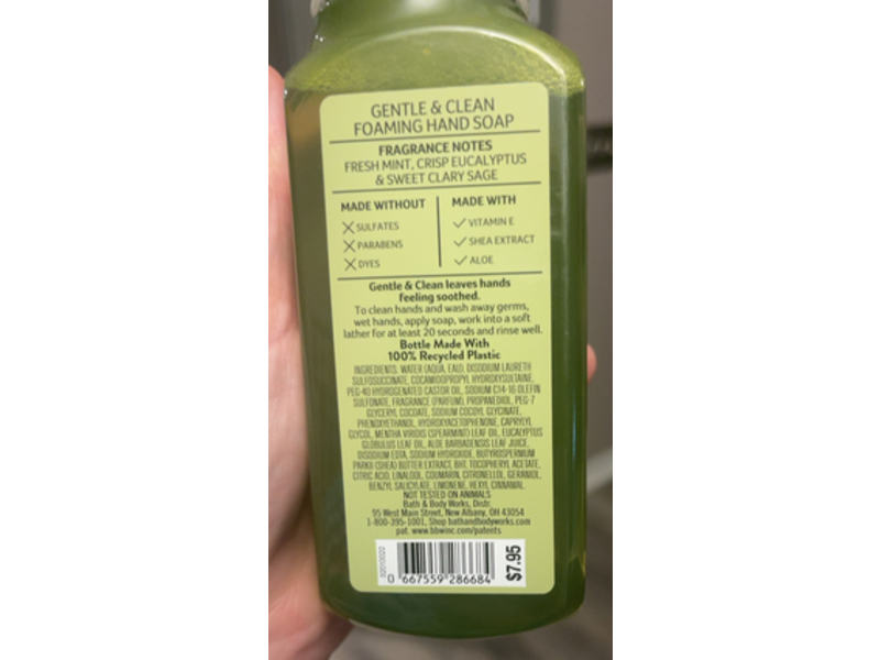 White Barn Gentle & Clean Foaming Hand Soap, Eucalyptus Mint, 8.75 fl oz/259 mL