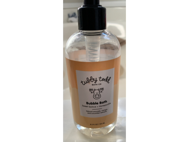 Tubby Todd Bath Co Bubble Bath, Sweet Quince + Honeysuckle, 8.5 fl oz/251 mL