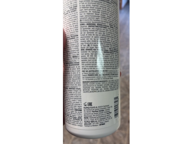 Joico Blonde Life Coconut Oil Developer, 20% Volume, 32 fl oz/1 L