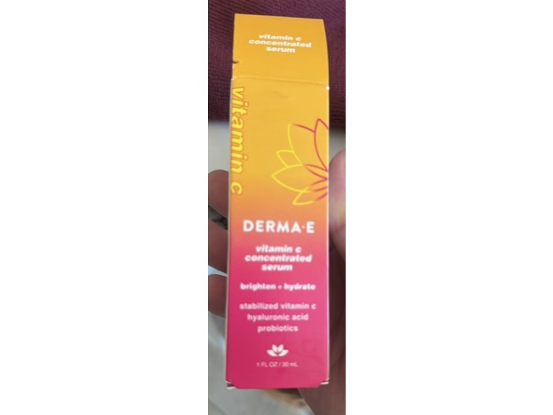Derma E Brighten + Hydrate Concentrated Serum, Vitamin C, 1 fl oz/30 mL