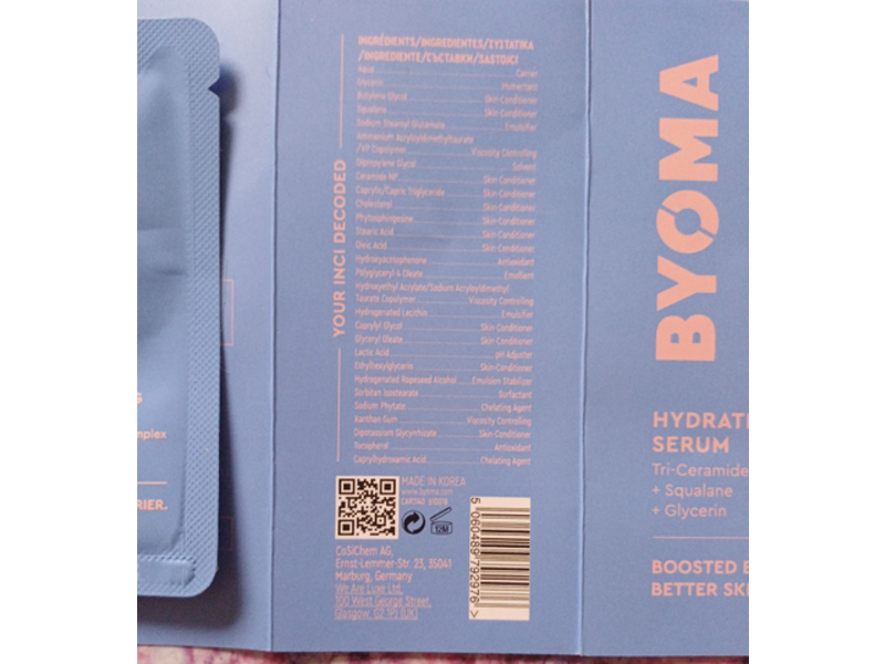 Byoma Boosted Barrier Better Skin Hydrating Serum