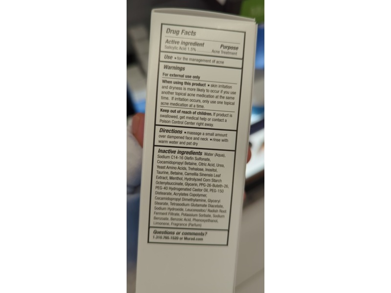 Murad Acne Control Clarifying Cleanser, 5 fl oz/148 mL