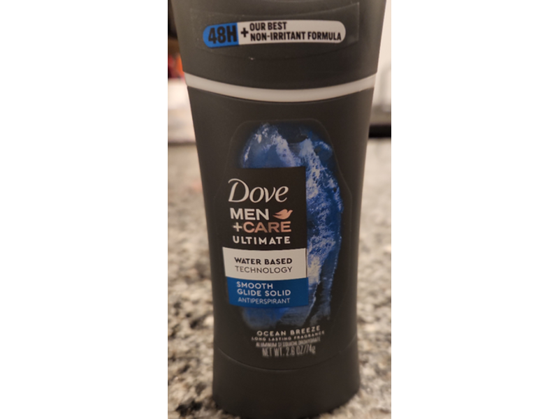 Dove Men + Care Ultimate Antiperspirant, Ocean Breeze, 2.6 oz/74 g, Pack Of 2