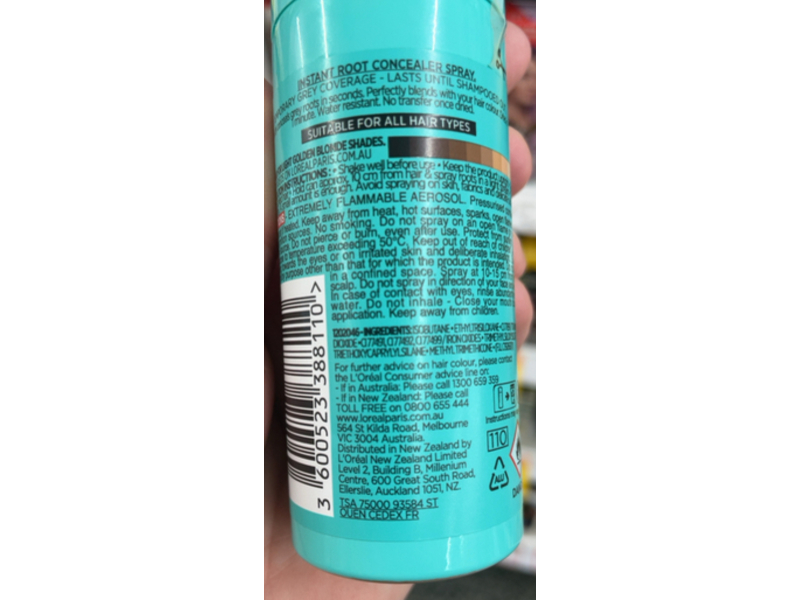 L'Oreal Paris Magic Retouch Instant Root Concealer Spray, 9 Light Blonde, 75 mL