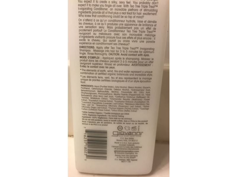 Giovanni Tea Tree Triple Treat Invigorating Conditioner, 33.8 fl oz/1000 mL