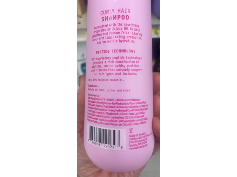 V & Co Curly Hair Shampoo, 12 fl oz/355 mL