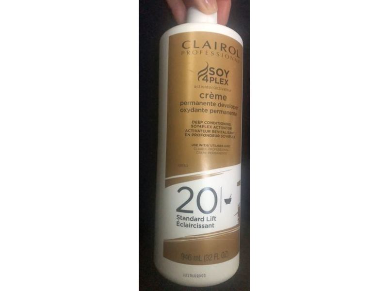 Clairol Professional Soy 4Plex Permanent Developer Activator, Cream, Deep Conditioner, 20 Volume, 32 fl oz/946 mL