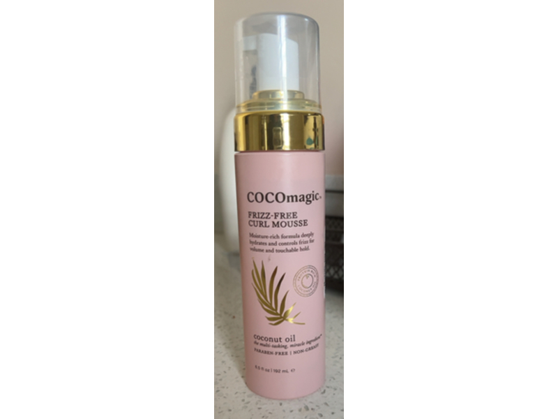 Coco Magic Frizz-Free Curl Mousse, Coconut Oil, 6.5 fl oz/192 mL