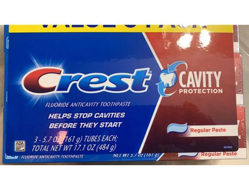 Crest Cavity Protection Toothpaste, Regular Paste, 5.7 oz, Pack Of 3