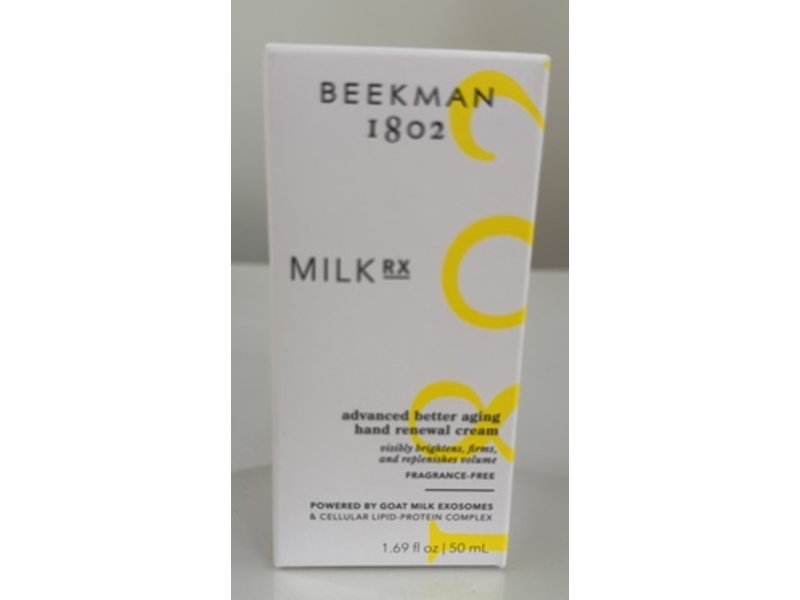 Beekman 1802 Milk RX Advanced Better Aging Hand Renewal Cream, 1.69 fl oz/50 mL
