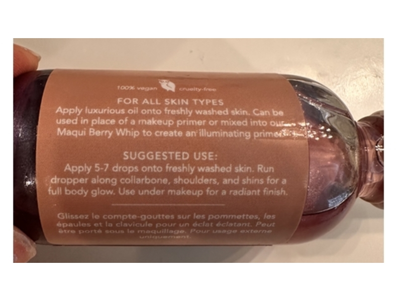 Skin Owl Amethyst Gloss Illuminating Skin Oil, 2 fl oz/60 mL