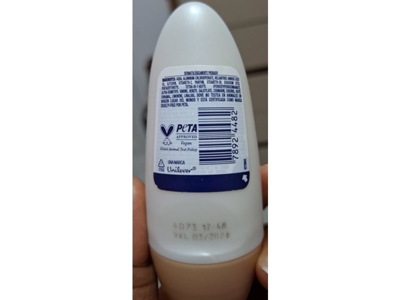 Dove Clear Tone Antiperspirant Roll On Deodorant, Coconut, 50 mL
