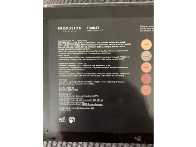 Profusion Cosmetics, Eyeshadow, Starlet