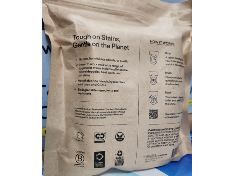 Blueland Toilet Bowl Cleaner Tablets, Lemon Cedar Scent, 25.5 oz/722.9 g, 30 Count