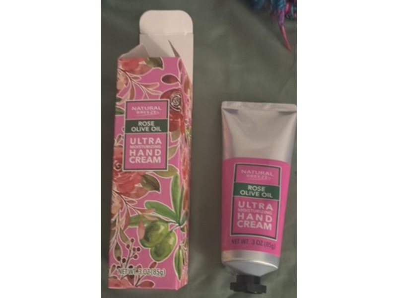 Natural Breeze Ultra Moisturizing Hand Cream, Rose Olive Oil, 3 oz/85 g