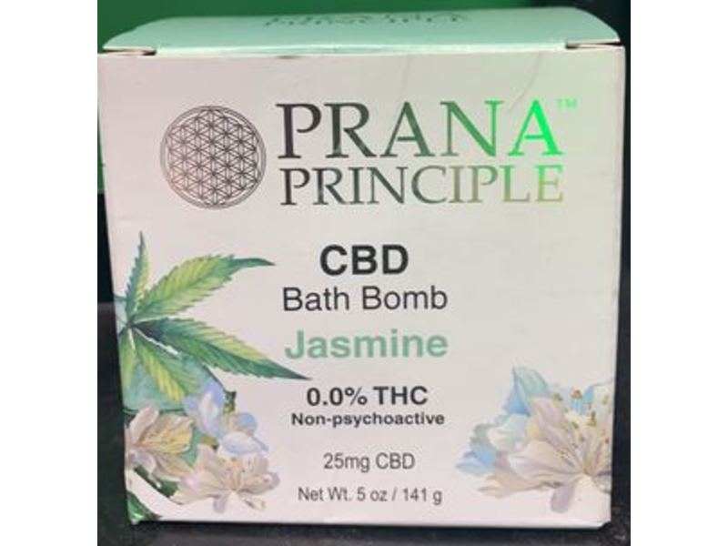 Prana Principle CBD Bath Bomb, Jasmine, 5 oz/141 g