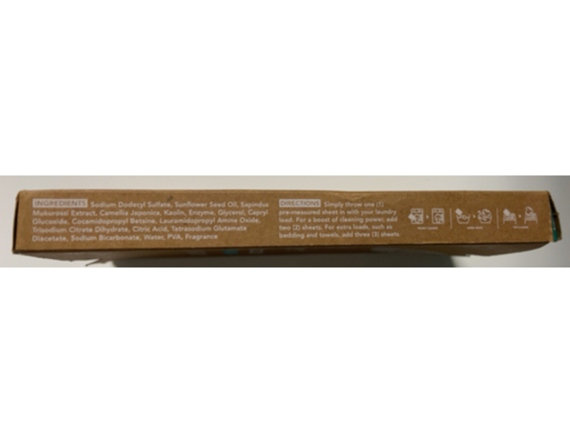 Kind Laundry Let's Be Kind Together Laundry Detergent Sheets, Ocean Breeze, 32 Loads, 2.82 oz/80 g