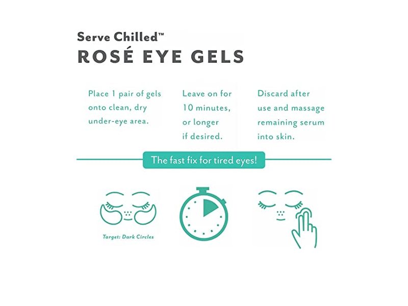 Patchology Serve Chilled Rose Eye Gel, 5 Pairs