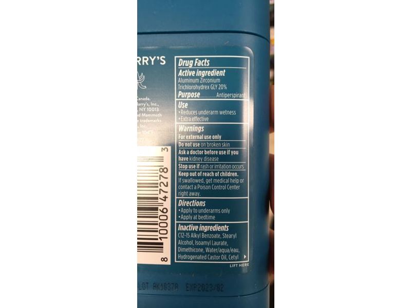 Harry's Odor & Enhanced Sweat Control Extra-Strength Antiperspirant, Stone, 2.5 oz/70 g