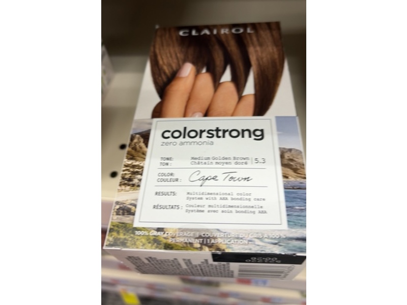 Clairol Color Strong Permanent Zero Ammonia Hair Color, 5.3 Medium Golden Brown Cape Town, 1 Application