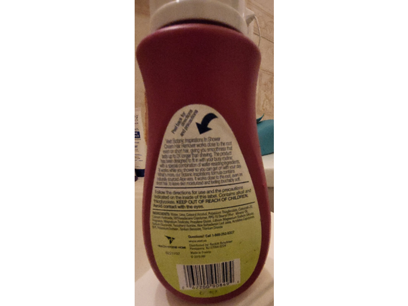Veet In Shower Cream Botanic Inspirations Hair Remover,13.5 fl oz/400 mL