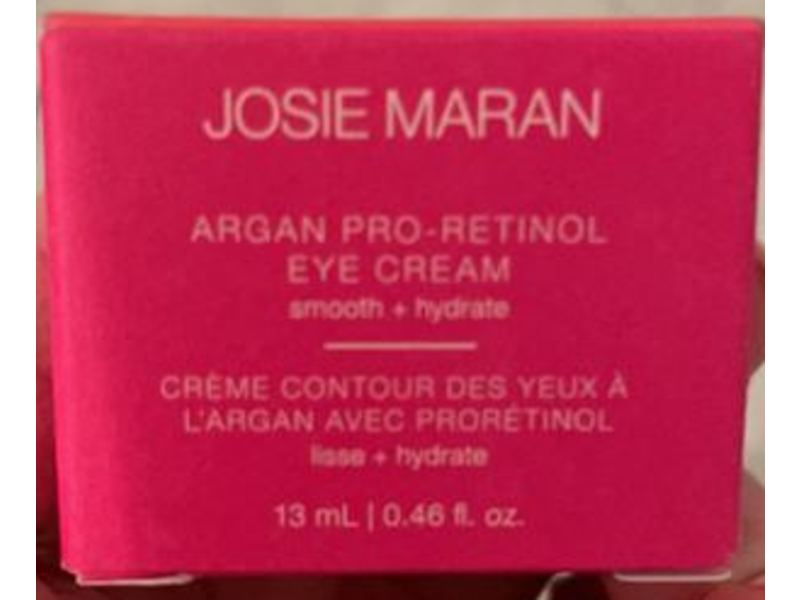 Josie Maran Argan Pro-Retinol Eye Cream, Smooth + Hydrate, 0.46 fl oz/13 mL