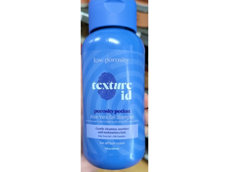 Texture ID Low Porosity Shampoo, Aloe Vera Gel + Oil Complex, 12 fl oz/355 mL