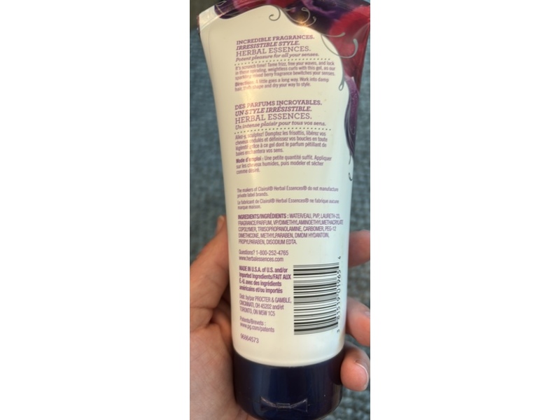 Herbal Essences Totally Twisted Curl Scrunching Gel, Mixed Berry Essences, Strong, 6 oz/170 g