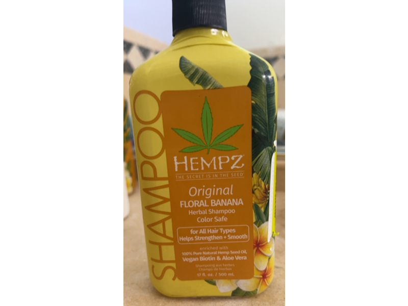 Hempz Herbal Shampoo, Originak Herbal Banana, 17 fl oz/500 mL