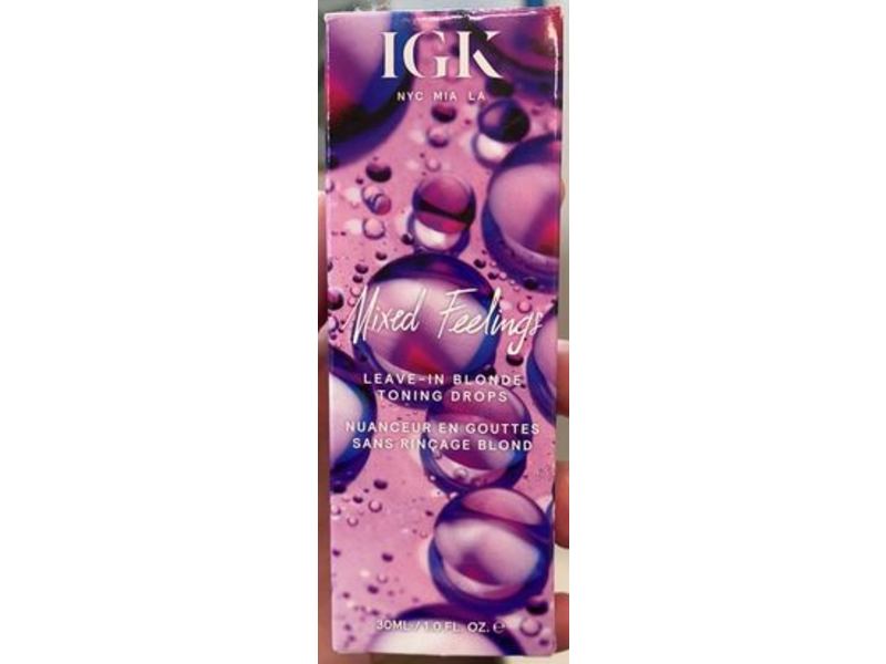 IGK Mixed Feelings Leave-In Blonde Toning Drops, 1 fl oz/30 mL