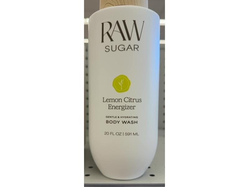 Raw Sugar Gentle & Hydrating Body Wash, Lemon Citrus Energizer, 20 fl oz/591 mL