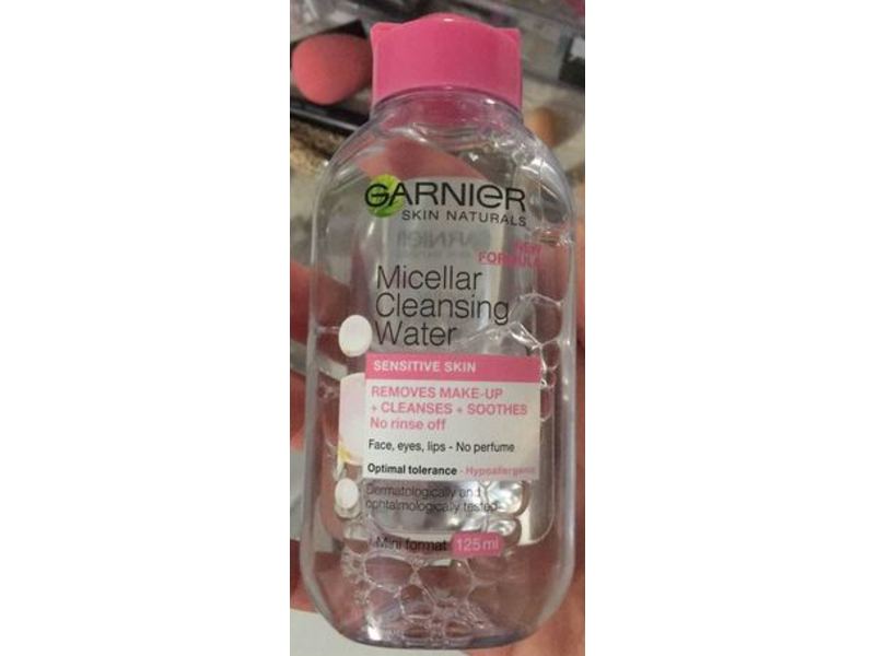 Garnier Skin Naturals Micellar Cleansing Water, Sensitive Skin, 125 mL