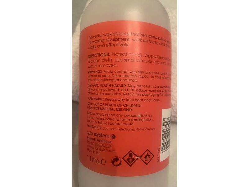 Salon System Sera Clean Equipment Cleaner, Just Wax, 1 L