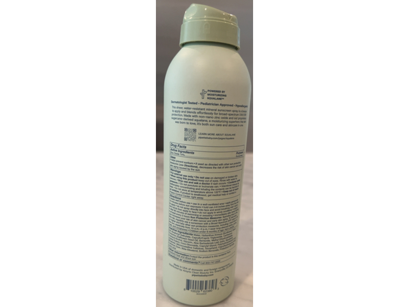Pipette Baby Mineral Sunscreen Spray, SPF 30, 6 fl oz/177 mL