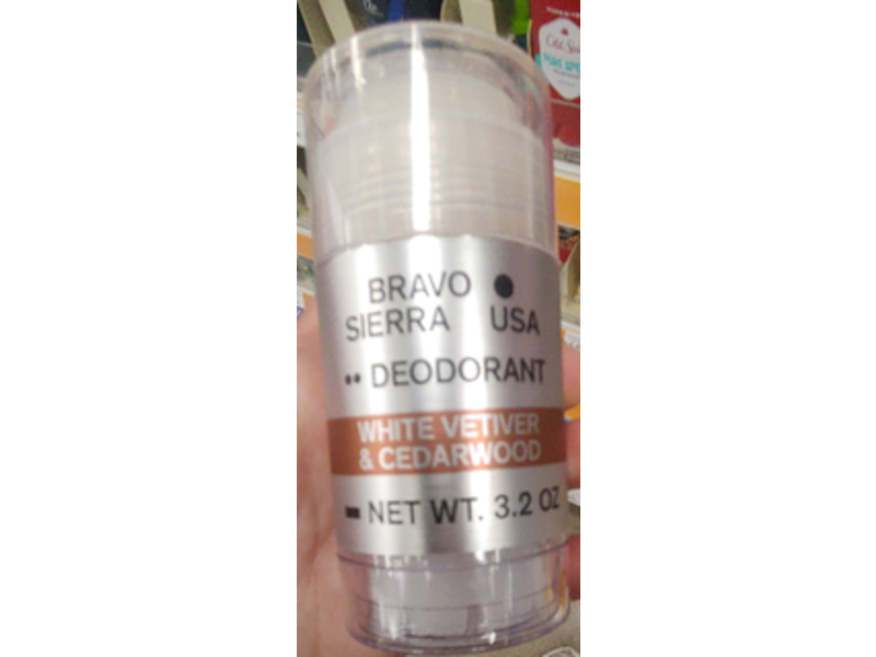 Bravo Sierra Deodorant, White Vetiver & Cedarwood, 3.2 oz, Pack Of 2