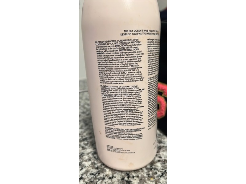 Evo Hueverse Cream Developer 20 Vol, 33.8 fl oz/1000 mL