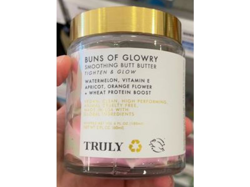 Truly Buns Of Glowry Smoothing Butt Butter, 2 fl oz/60 mL