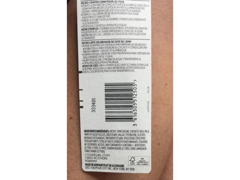 Covergirl Perfect Point Plus Lashline Micro Eye Pencil, 202 Bright-Eyed Beige, 0.002 oz/0.06 g