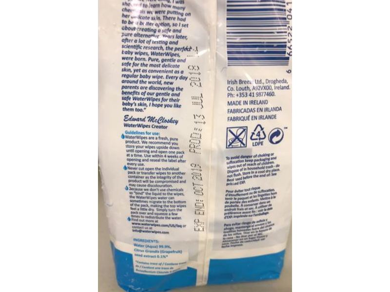 Waterwipes Baby Wipes, 240 Count, Pack Of 4