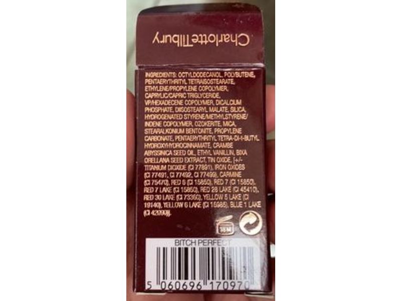 Charlotte Tilbury Kissing Lipstick, Fallen From The Lipstick Tree, Bitch Perfect, 0.03 oz/1.1 g