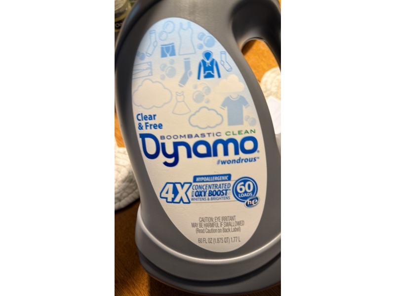 Dynamo Liquid Laundry Detergent, Clear & Free, 60 fl oz/1.77 L, 60 Loads