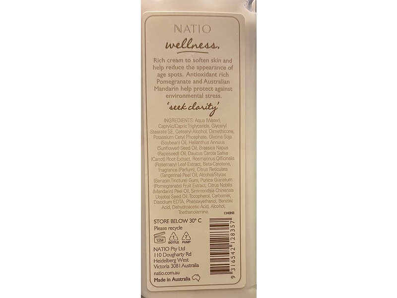 Natio Wellness Intensive Hand Cream, 8.1 fl oz/240 mL