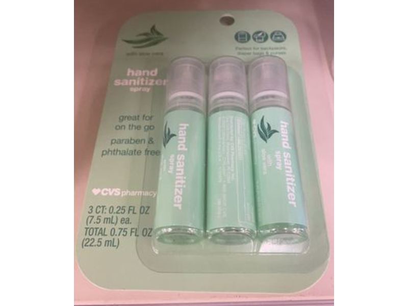 CVS Pharmacy Hand Sanitizer Spray, 0.75 fl oz/22.5 mL, Pack Of 3