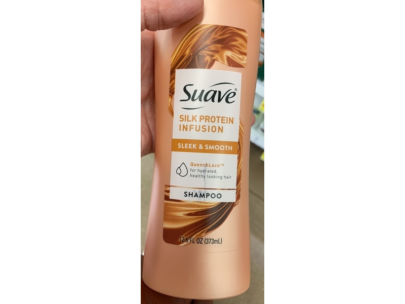 Suave Silk Protein Infusion Sleek & Smooth Shampoo, 12.6 fl oz/373 mL