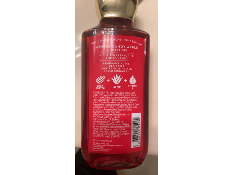 Bath & Body Works Winter Candy Apple Shower Gel, Shea + Vitamin E, 10 fl oz/295 mL