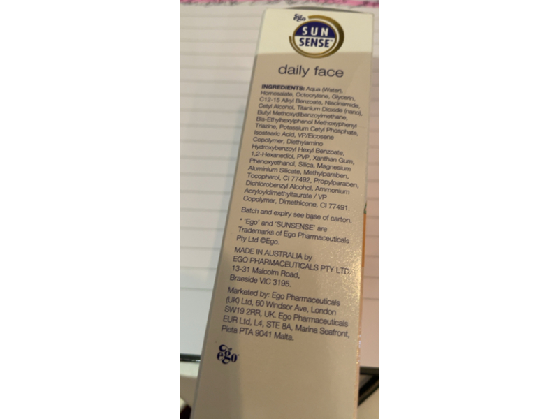 Sunsense Daily Face Invisible Tint Finish, SPF 50+ PA++++, 100 mL